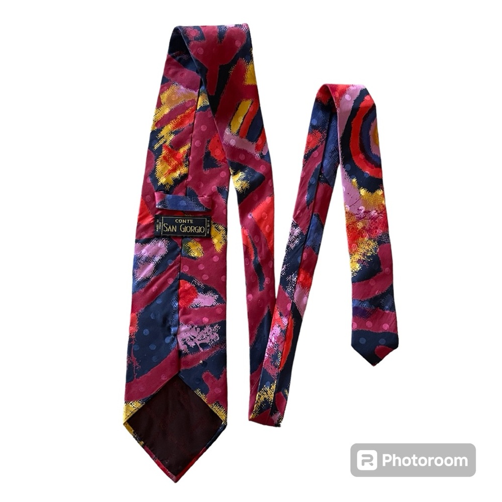 Conte San Giorgio 100% silk Italian tie multicolored
